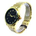 Relogio Atlantis Masculino G3440 Dourado Fundo Preto