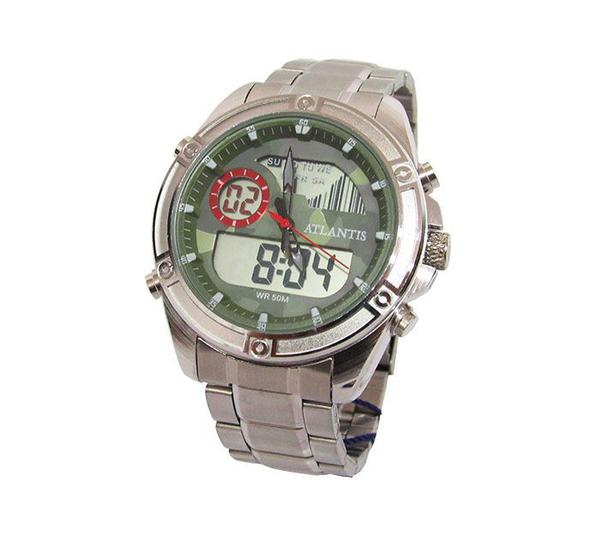 Relogio Atlantis Masculino G3446 Anadigi Fundo Camuflado