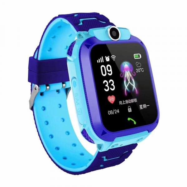 Relógio Azul Smart Watch Kids com Gps Lanterna Chat Direto Câmera - Cn