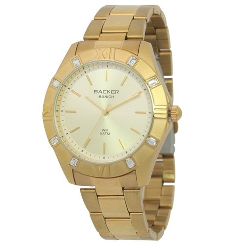 Relógio Backer 3360145F CH Munich Dourado