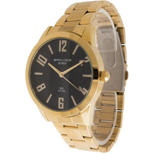 Relógio Backer 3716145F PR Buren Dourado