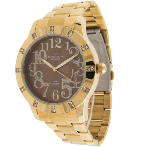 Relógio Backer 3956145F MR Munich Dourado