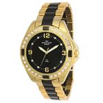 Relógio Backer Feminino Dourado e Preto Aço 3968134f Pr