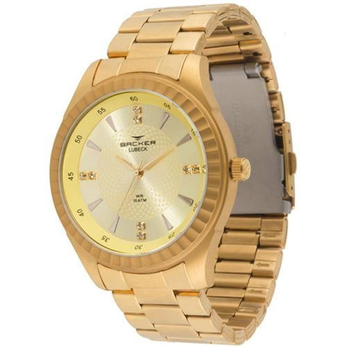 Relógio Backer Feminino Dourado Lube 6302275m Ch