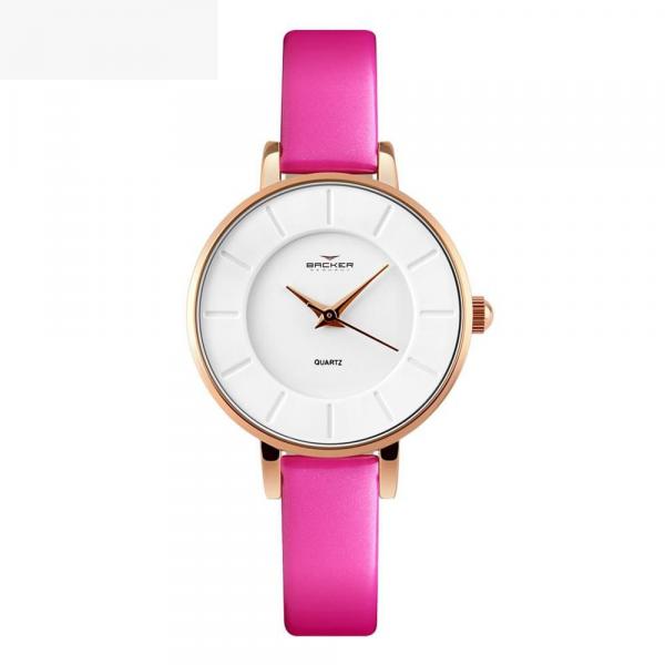 Relógio Backer Feminino Ref: 13002142f Br Casual Rosé