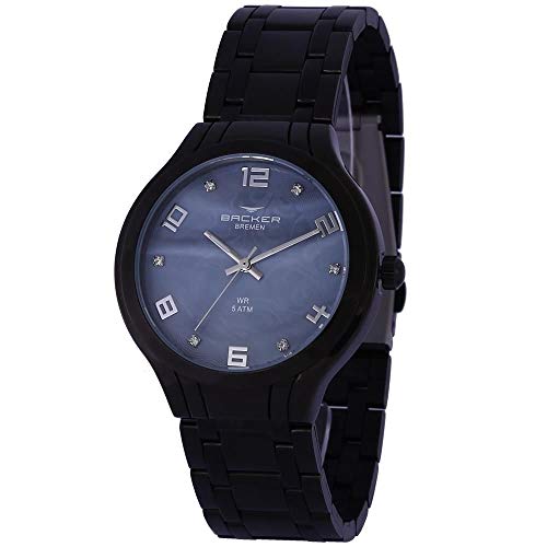 Relógio Backer Feminino Ref: 12004113f Cz Fashion Black