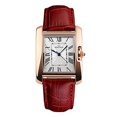 Relógio Backer Feminino Ref: 13004142f Si Clássico Retangular Rosé