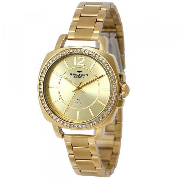 Relógio Backer Feminino Ref: 12022145f Ch Fashion Dourado