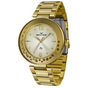 Relógio Backer Feminino Ref: 12041145f Ch Fashion Dourado