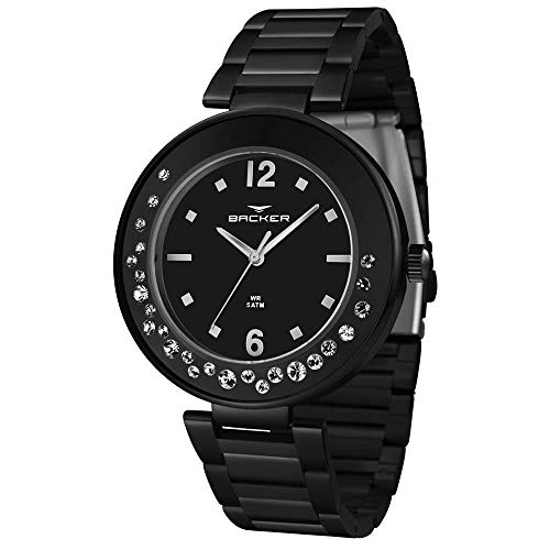 Relógio Backer Feminino Ref: 12044113f Pr Fashion Black