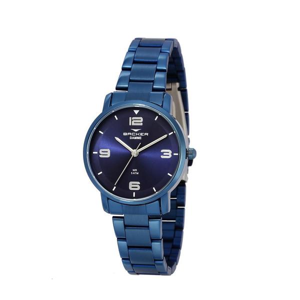 Relógio Backer Feminino Ref: 10269113f Az Casual Azul