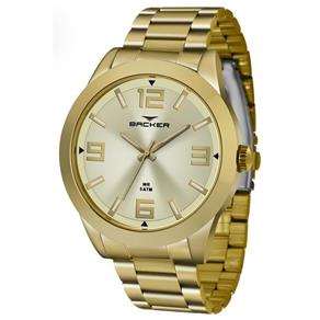 Relógio Backer Masculino Ref: 10439145m Ch Big Case Dourado