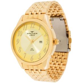 Relógio Backer Masculino Ref: 6319275m Ch Social Dourado Aço