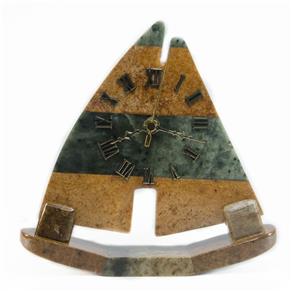 Relógio Barco em Pedra Sabão