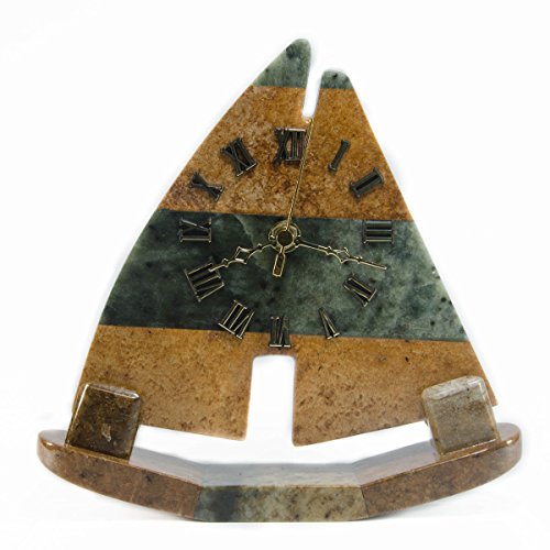 Relógio Barco em Pedra Sabão