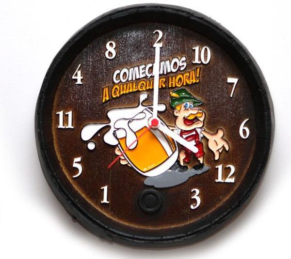 Relógio Barril Decorativo Pequeno - Qualquer Hora - Karin Grace