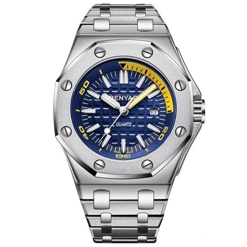 Relógio Benyar Limited (Prata com Azul)
