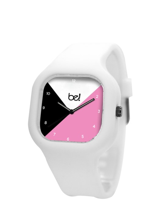 Relógio Bewatch Clássico Colors Pulseira Silicone Branco