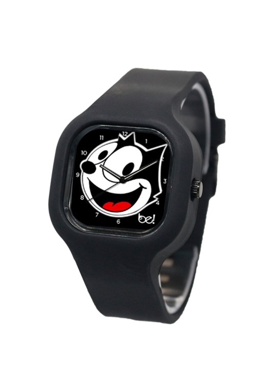 Relógio Bewatch Gato Pulseira Silicone Preto