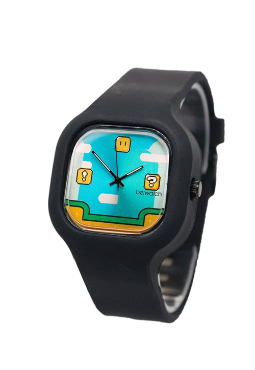 Relógio Bewatch Mario Bros Pulseira Silicone Preto