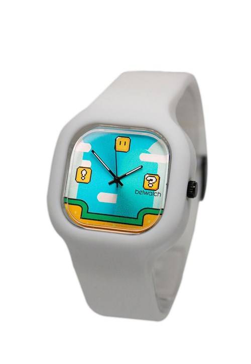 Relógio Bewatch Mario Games Pulseira Silicone Branco