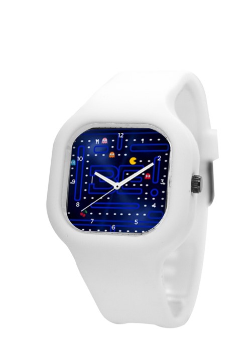 Relógio Bewatch Pac Man Pulseira Silicone Branco