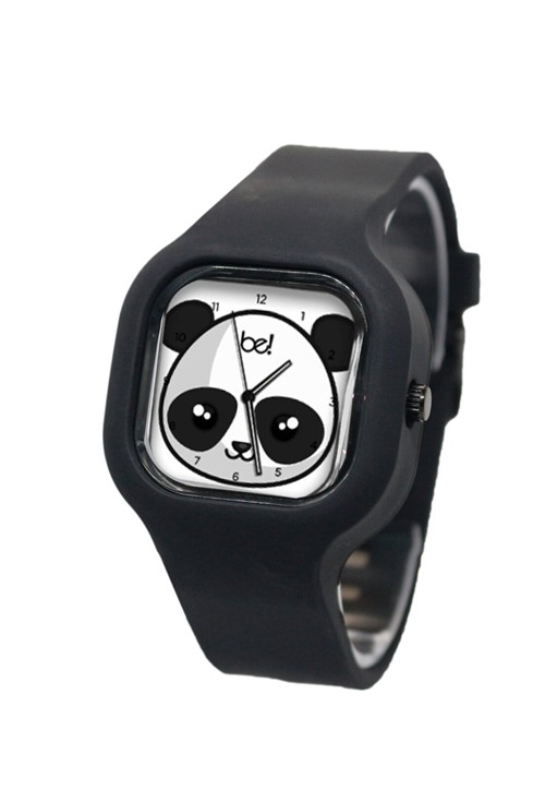 Relógio Bewatch Panda Pulseira Silicone Preto