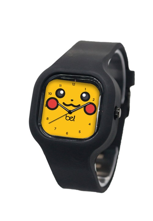 Relógio Bewatch Pikachu Pulseira Silicone Preto