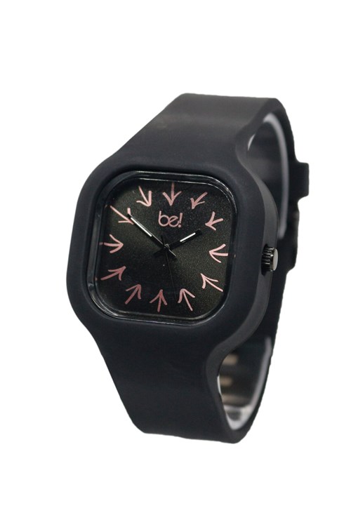 Relógio Bewatch Pulseira de Silicone Preto Setas Direção