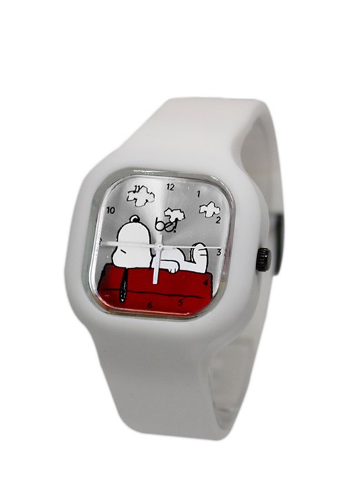 Relógio Bewatch Snoopy Pulseira Silicone Branco