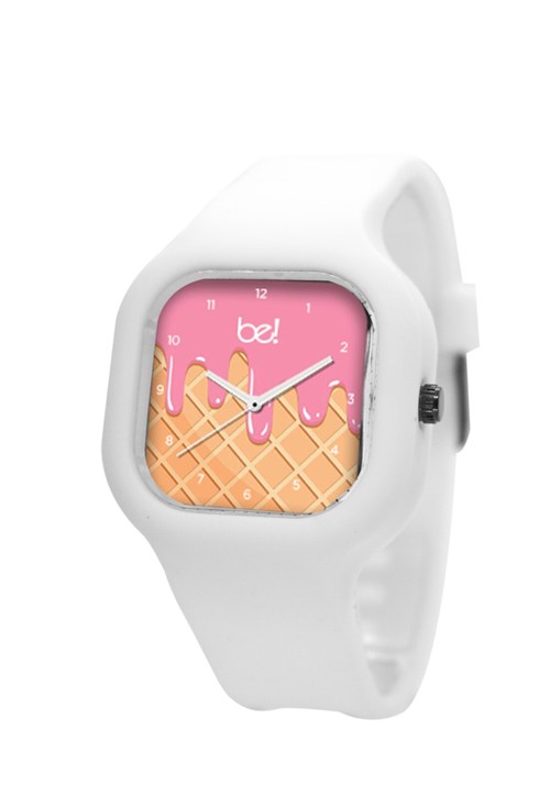 Relógio Bewatch Sorvete Pulseira Silicone Branco