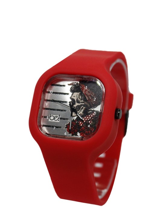 Relógio Bewatchoficial Caveira Girl Skull Pulseira de Silicone