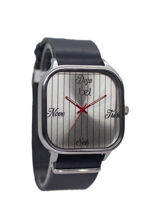 Relógio Bewatchoficial Pulseira de Couro Navy Metal Speed Beisebol