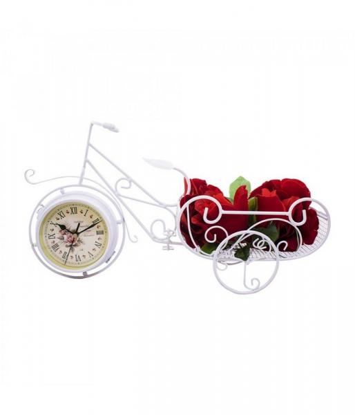 Relógio Bicicleta Branco Porta Objeto 50cm - Produtos Infinity Presentes