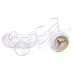 Relógio Bicicleta Branco Porta Objeto 50cm