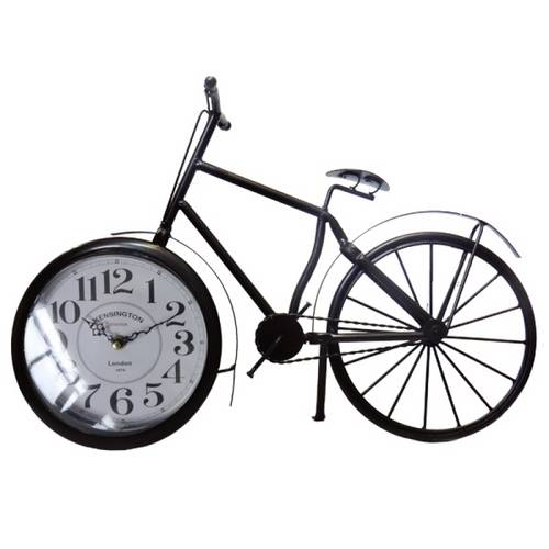 Relógio Bicicleta Preta de Bancada - The Home