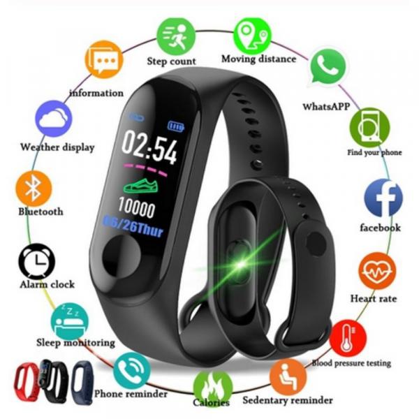 Relógio Bluetooth Inteligente Smartband M3 Lançamento - Yoho