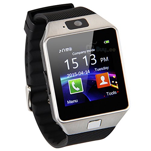 Relógio Bluetooth Smartwatch Dz09 Iphone Android Gear Chip - Branco-Prata