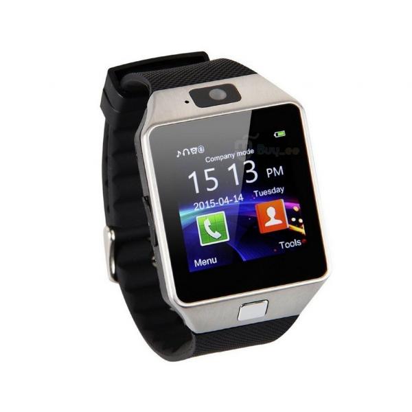 Relógio Bluetooth Smartwatch Dz09 Iphone Android Gear Chip - Preto-Prata