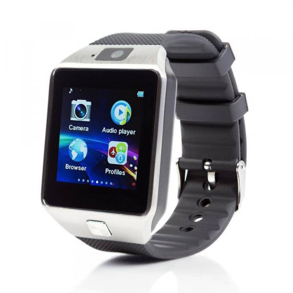 Relógio Bluetooth Smartwatch Dz09 Touch Prata - Mega Page