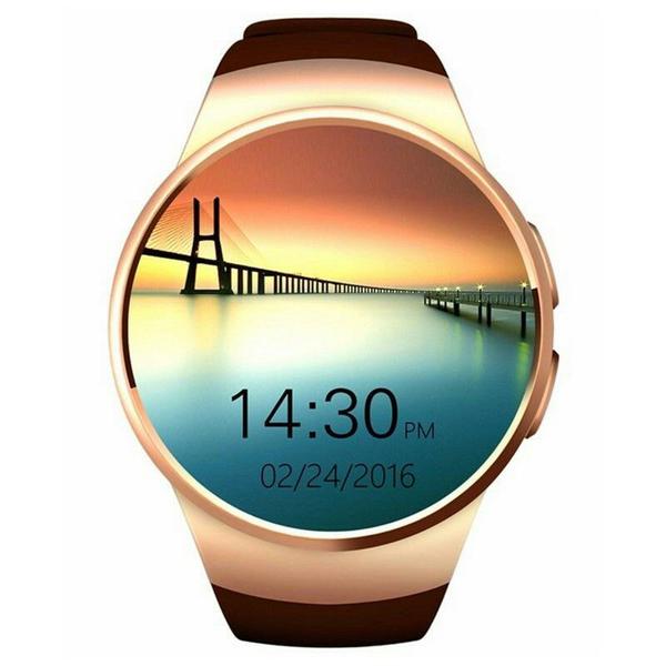 Relógio Bluetooth Smartwatch Kw18 Monitor de Frequência Cardiaca Gold