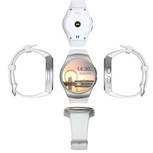 Relógio Bluetooth Smartwatch Kw18 Monitor de Frequência Cardiaca Inteligente Branco