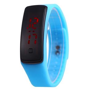 Relógio Bracelete Digital com Visor de LED (Azul Piscina)