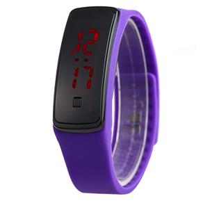 Relógio Bracelete Digital com Visor de LED (Roxo)