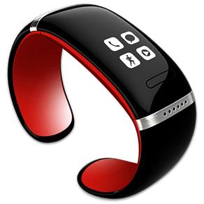 Relógio Bracelete OLED e Pedômetro para Esportes, com Bluetooth - Vermelho