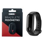 Relógio Bracelete Pedômetro Inteligente Bluetooth Preto