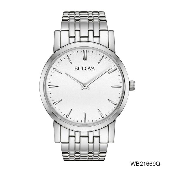 Relógio Bulova Classic Masculino Prata Branco Wb21669q