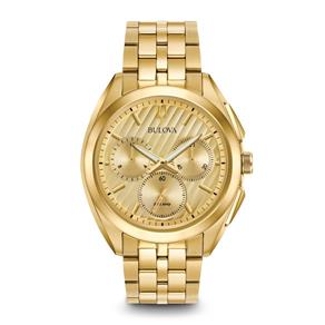 Relógio Bulova Curv Masculino Wb31890g 97a125 Dourado