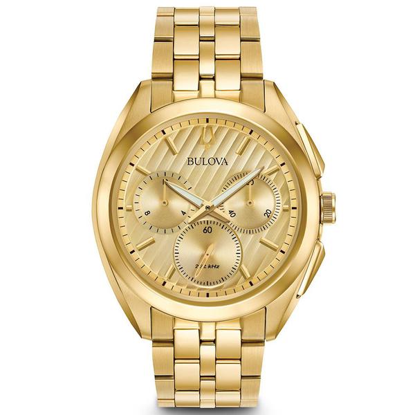 Relógio Bulova Curv Masculino Wb31890g 97a125 Dourado