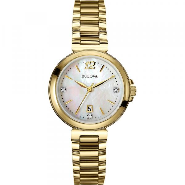 Relógio Bulova Diamond Analógico Feminino Madrepérola WB27930H